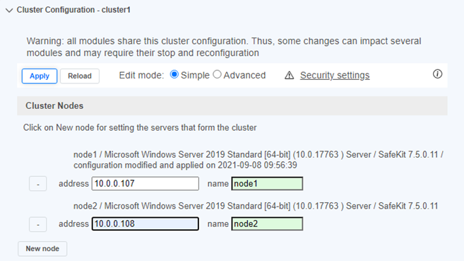 View full size Enter the nodes of the Milestone XProtect and SQL cluster