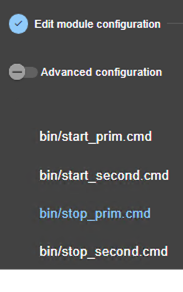 SafeKit web console image
Edit start_prim script of a mirror module, using module configuration wizard